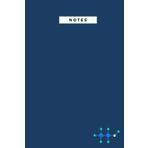 Notebook: Ethanol Alcohol Molecule Navy Lined 120 pages Hardback