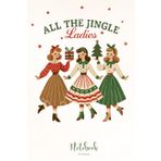Notebook For Women: Pretty Jingle Ladies Vintage Cover, Cute Secret Santa Gifts For Coworker, Family And Friends, Stocking Stuffers, Small 6X9 Inches, 110 Lined Cream Colored Pages
