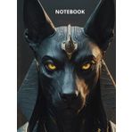 NOTEBOOK-for writing, to take your notes, 100 white pages, ANUBIS print, PYRAMIDS print, Egyptian style print, ideal to show off at school or in the office