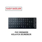 Notebook Için Türkçe Q Klavye Sticker Etiket Siyah