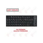 Notebook Klavyesi İçin Arapça Klavye Etiketi Siyah Renk Arapça Q, Sticker