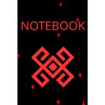 Notebook: Lined Journal, 100 Pages, 6x9 Inches, Cute Red Stars Magic Pattern Matte Cover Composition Book for School and Writing