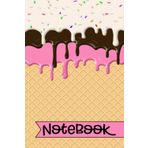 Notebook: Notebook With 200 Pages - 100 Sheets In A 6X9 Size With A Cute Dripping Ice Cream Patterned Cover