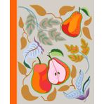 Notebook "Orange Pears": Lined Journal, 110 pages, Dotted Line, Botanical Motif, Planner, Paperback