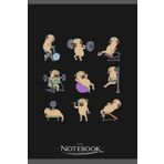 Notebook: Pug Workout Funny Dog: A Perfect Gifts, A Daily Journal Notebook | 120 Pages, 6x9 inches| One Page per Day!