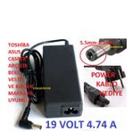 NOTEBOOK ŞARJ ALETİ 19 V 4.74 AMPER ADAPTÖR SIFIR ÜRÜN