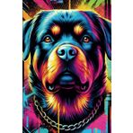 Notes with a Rottweiler-Street Art: Dog Lovers Notebook - For Women, Girls and Kids