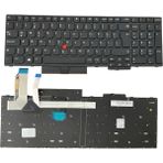Notespare Lenovo ile Uyumlu Thinkpad L580, L590, T590, P52, P72 Notebook Klavye Siyah Tr Çerçeveli - tek ebat