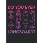 Notizbuch A4 liniert mit Softcover Design: Longboard Girl Longboarding Frau Skater Geschenk Spruch: 120 linierte DIN A4 Seiten