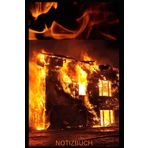 Notizbuch Feuer, Buch: Das perfekte Geschenk Feuer & Flamme, Flammenmotiv, Bilder, Alarm: Tagebuch, Journal, Taschenbuch, Kalender, Fire Brigade ... Flame, Accessoires, Feuerwehr, Brand, Haus
