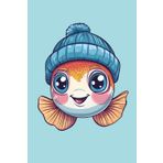 Notizbuch: Fische Notizbuch | 6x9 Zoll DIN A5 | 100 Seiten liniert | Angler Notizheft | Fischen Tagebuch | lustiges Fisch Schreibheft | Angeln Geschenk