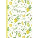 Notizbuch im Zitronendesign: Notizbuch mit wunderschönem Zitronendesign Cover, helle gepunktete Linien, wunderschönes Geschenk