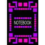 Notizbuch Liniert, Die Seiten sind in Weiß (A4) Abstrakte Kunst, Mit Quadraten in Dunkel lila und helles Pink: Format: 6,69 x 9,61 Zoll: Inhalt des Notizbuch (100 Blätter) ideal als Geschenkidee