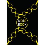 Notizbuch Liniert, Die Seiten sind in Weiß (A4) Abstrakte Kunst mit Runde formen in Gelb & Schwarz: Format: 6,69 x 9,61 Zoll: Inhalt des Notizbuch (100 Blätter) ideal als Geschenkidee
