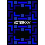 Notizbuch Liniert, Die Seiten sind in Weiß (A4) Abstrakte Kunst, Mit Streifenformen in Dunkelblau und Hellblau: Format: 6,69 x 9,61 Zoll: Inhalt des Notizbuch (100 Blätter) ideal als Geschenkidee