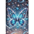 Notizbuch mit einem zauberhaften blauen Glitzer-Schmetterling-Motiv: Lass deine Ideen in einer Welt voller Glitzer fliegen mit diesem bezaubernden ... (ähnlich DIN A5) Seiten: 150 linierte Seiten