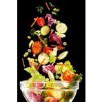 Notizbuch | Tagebuch | Notebook | Food Essen | Falling Salad | Fallender Salat | ca. DIN A5 (6 x 9 Zoll = 14,24 x 22,86 cm) | 120 Seiten | liniert | lines | Linien