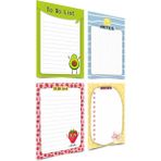 Notluk - Bloknot 4'lü Set (Güneş, Kedi, Çilek ve Avakado Temalı Notes To Do List ) (10-14 Cm)