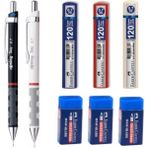 Notpa 2 Adet Rotring Tikky 0.7 Kalem Faber 3 Silgi ve 3 Min Uç