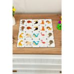 Notpa 20 Parça Hayvanlar Eşleştirme Oyunu Hafıza Kartı Ahşap Eğitici Puzzle Oyuncak Set 3 - Pembe