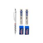 Notpa Rotring Tikky 0.7 Beyaz Kalem Faber 2 Silgi Ve 2 Min Uç