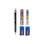 Notpa Rotring Tikky 0.7 Kahverengi Kalem Faber 2 Silgi Ve 2 Min Uç