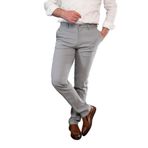 Notra Klasik Kesim Nokta Desenli Erkek Gabardin Yazlık Pantolon - 52 - Gri