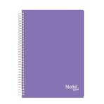 Notte 60-353 Spiralli Plastik Kapak A4 Trend 100 Yaprak Kareli Defter