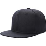 Notte Rossa Hip Hop Cap Şapka Snapback Cap Düz Siyah Kep Şapka - 58 cm