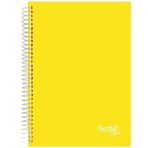 Notte Spiralli Plastik Kapaklı A4 Trend 100 Yaprak Çizgili Defter