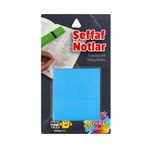 NotYaz Şeffaf Mavi 75x75 mm 50 Yaprak Çizgisiz Yapışkanlı Not Kağıdı