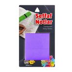 Notyaz Şeffaf Mor 75x75 mm 50 Yaprak Çizgisiz Yapışkanlı Not Kağıdı