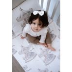 NOU Atlıkarıncalı Bebek Lastikli Çarşaf Seti 70X110+15 Carousel