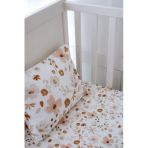 Nou Çiçek Bahçesi Organik Bebek Lastikli Çarşaf Seti (60X120+15) - Floral Joys