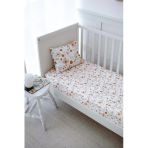 NOU Çiçek Bahçesi Organik Bebek Lastikli Çarşaf Seti (80X160+15) - Floral Joys