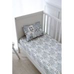 Nou Hayvanlı Organik Bebek Lastikli Çarşaf Seti (80X160+15)