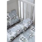 Nou Hayvanlı Organik Çarşaflı Park Yatak Nevresim Seti (80X120 - 35X45 - 60X120) - Forest Gang
