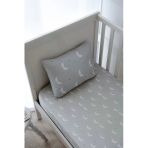 Nou Minik Aylı Organik Bebek Lastikli Çarşaf Seti (70X130+15) - Mini Moons