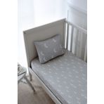 NOU Minik Aylı Organik Bebek Lastikli Çarşaf Seti (80X140+15) - Mini Moons