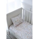 Nou Minimal Çiçekli Organik Bebek Lastikli Çarşaf Seti (70X110+15) - Woodland Floral