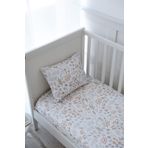 Nou Minimal Çiçekli Organik Bebek Lastikli Çarşaf Seti (80X160+15) - Woodland Floral