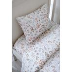 Nou Minimal Çiçekli Organik Çarşaflı Park Yatak Nevresim Seti (80X120 - 35X45 - 70X110)-Woodland Floral