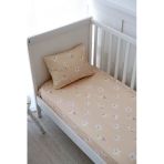 Nou Nergis Bahçesi Organik Bebek Lastikli Çarşaf Seti (70X130+15) - Spiring Daffodil