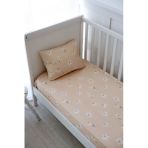 Nou Nergis Bahçesi Organik Bebek Lastikli Çarşaf Seti 80X140+15 Spiring Daffodil