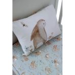 Nou Tavşanlı Bebek Lastikli Çarşaf Seti (55X95+15) - Rabbit Garden