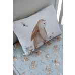 NOU Tavşanlı Bebek Lastikli Çarşaf Seti (70X110+15) - Rabbit Garden