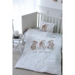 Nou Tavşanlı Organik Çarşaflı Park Yatak Nevresim Seti (80X120 - 35X45 - 60X120) -Rabbit Garden