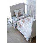 NOU Tavşanlı Organik Park Yatak Nevresim Takımı (80X120) - Rabbit Garden
