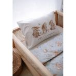 NOU Tavşanlı Organik Tek Kişilik Nevresim Takımı (160x220) - Rabbit Garden