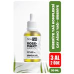 NOUFYE Biberiye Yağı Kompleksi, Çay Ağacı Yağı Ve Biberiye, Sağlıklı Saç Uzama Ve Dökülme Karşıtı 30ml